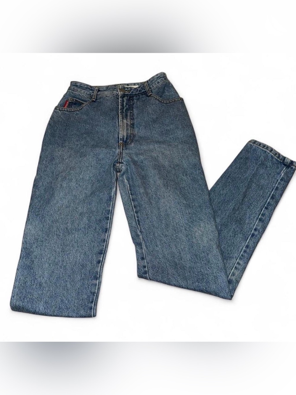 Vintage 90s Womens BONGO Jeans Sz 5 High Waist Tapered Mom Jean Made USA 25x30